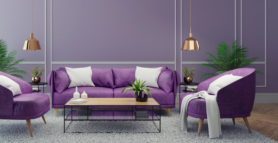 Sơn nhà màu tím đẹp & Ý nghĩa của màu tím - Ecamy.vn